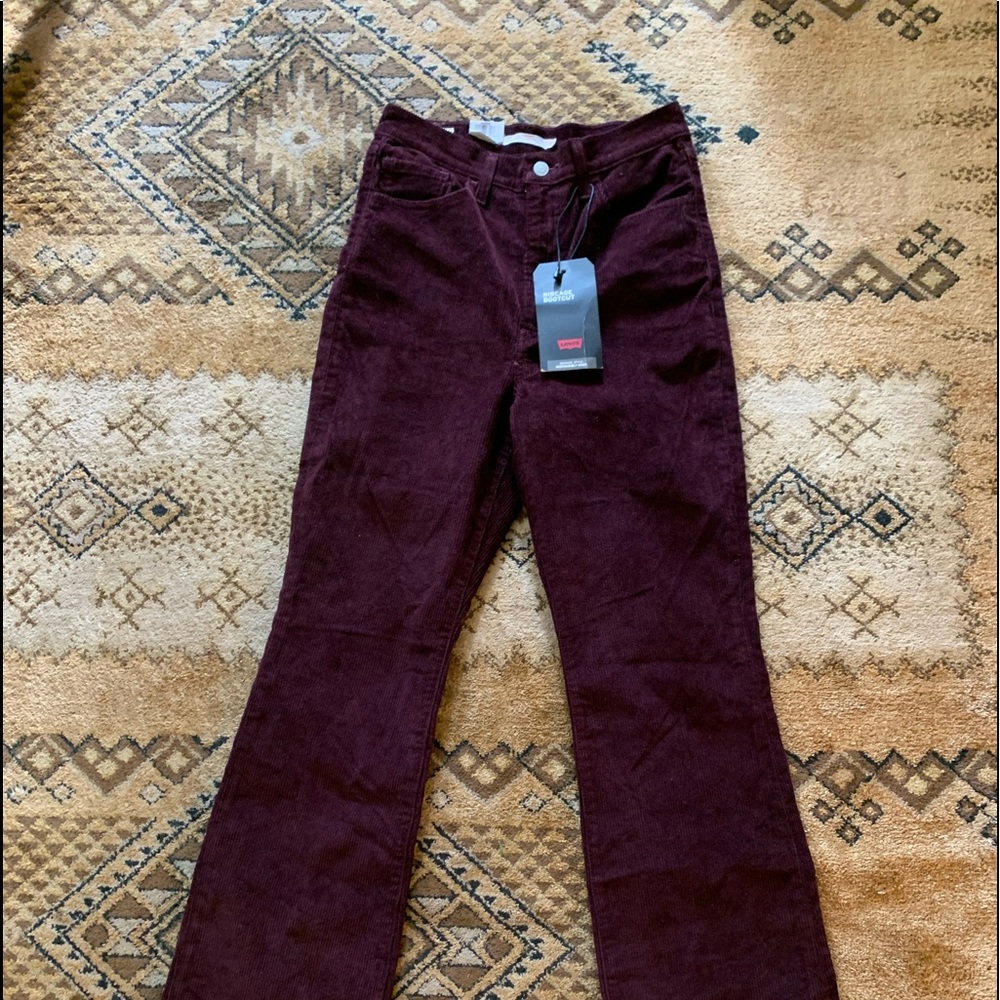 Levi's RIBCAGE BOOTCUT CORDUROY WOMEN'S PANTS high waist 27 - Picture 3 of 6